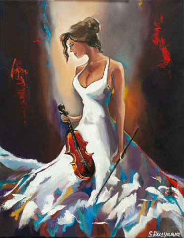 Pause with violin